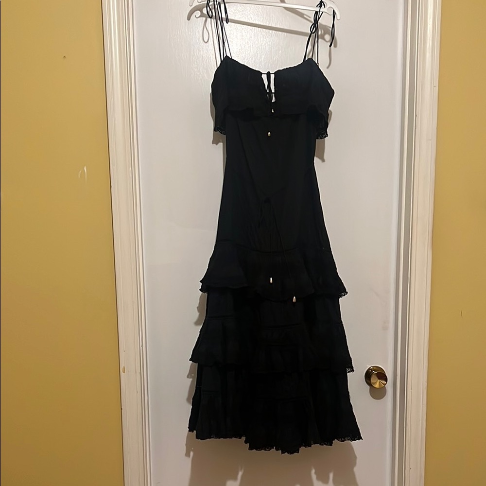 Zimmermann Elegant Black Tiered Dress.